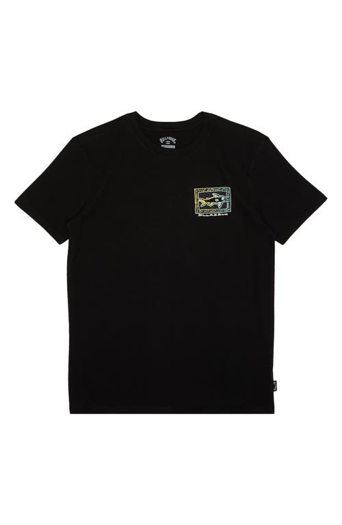 Billabong Kids' Sharky Cotton Graphic T-Shirt in Black