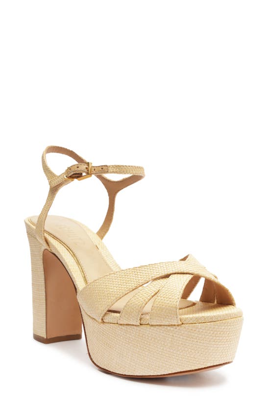 SCHUTZ KEEFA ANKLE STRAP PLATFORM SANDAL