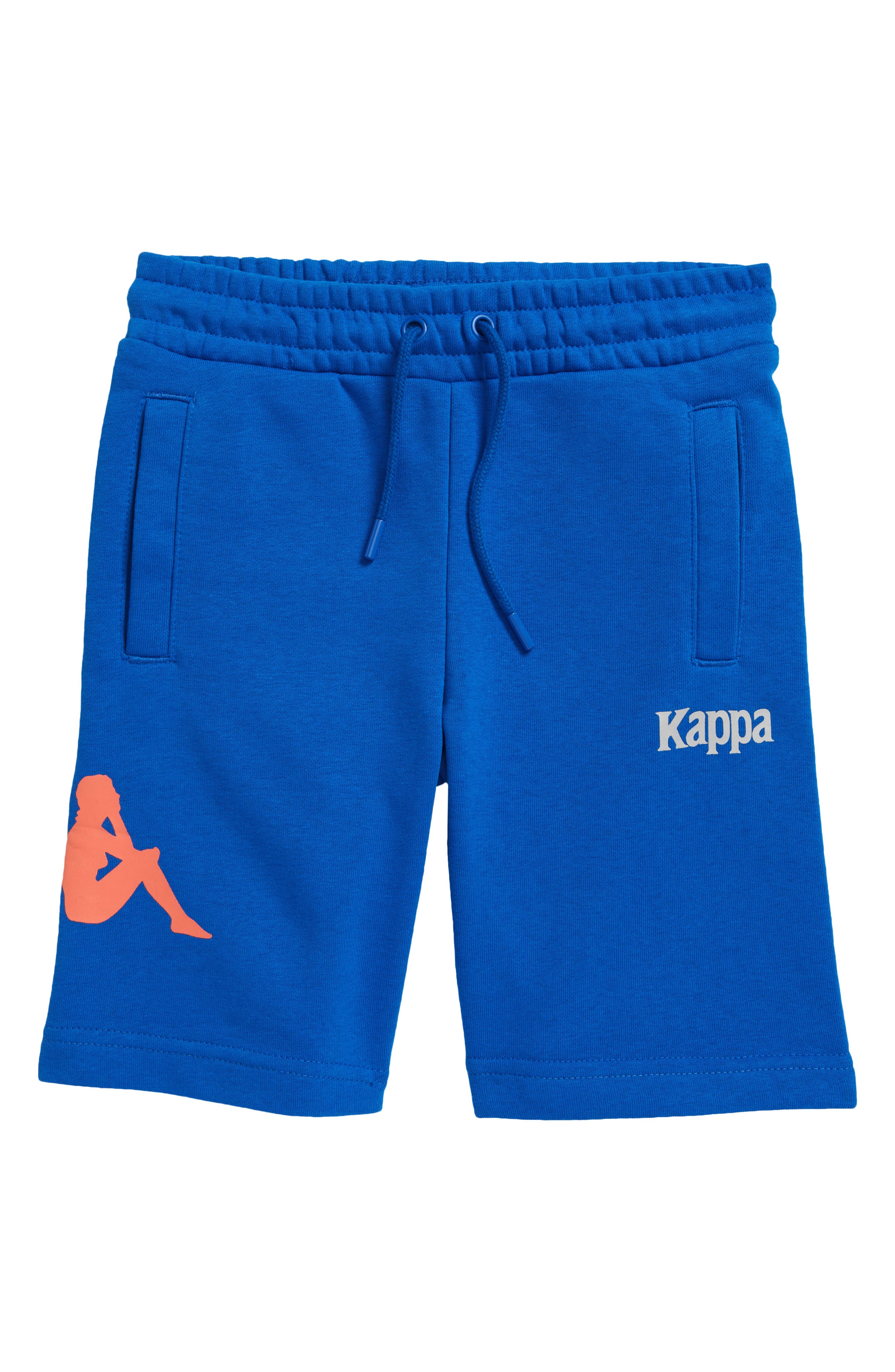 Kappa Kids' Authentic Sangone Shorts in Blue Lapis Green Lime at Nordstrom, Size 10Y Us