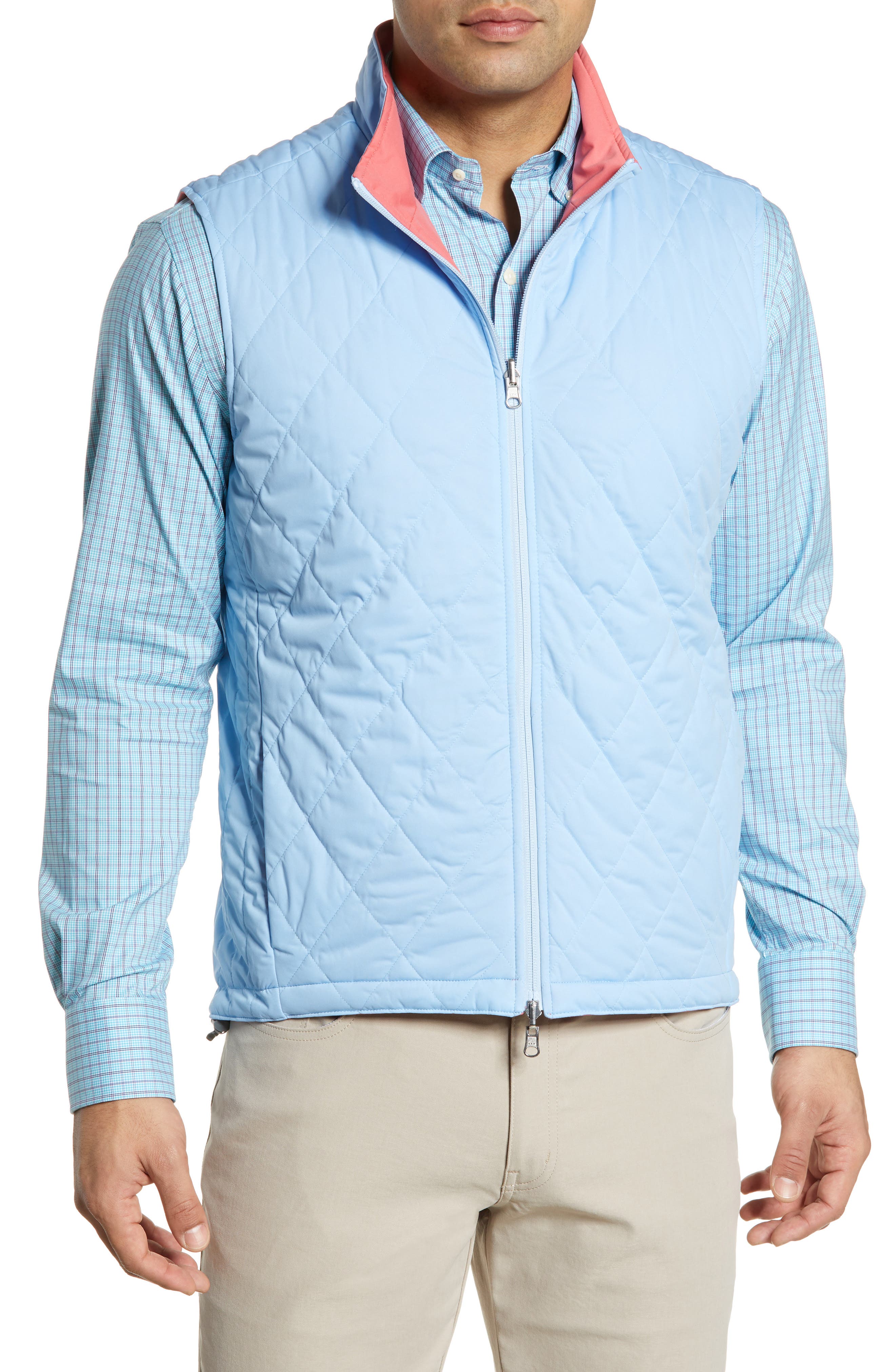 Peter Millar Deuce Water Resistant Reversible Vest, Blue