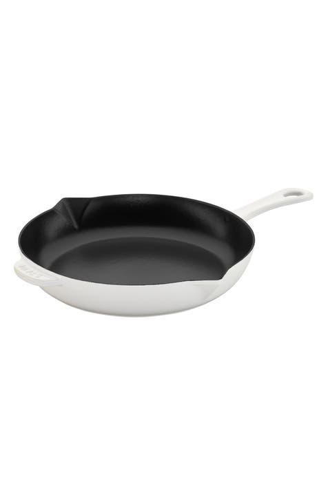 Barebones 8 Inch Enameled Cast Iron Skillet - Black Pan for Pancakes and  Frying - Smooth Cast Iron Skillet Frying Pan