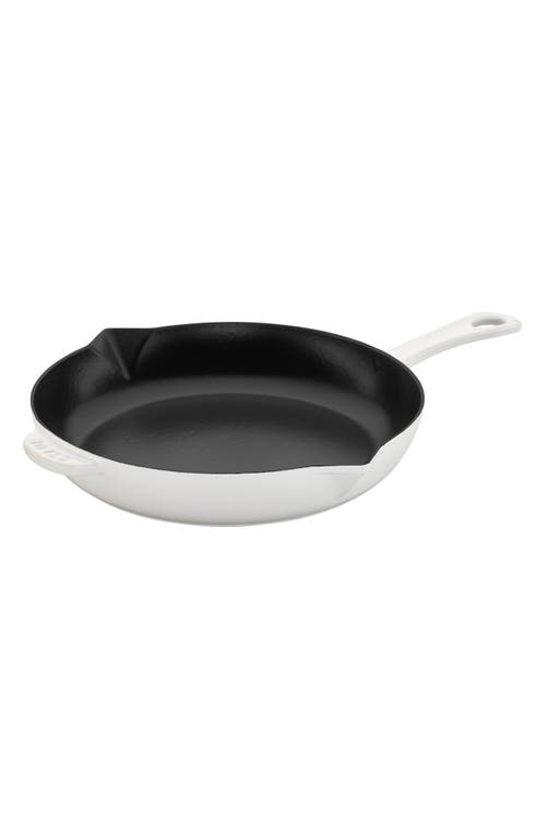 Staub 10-Inch Enameled Cast Iron Fry Pan in White