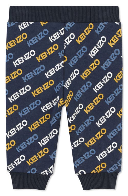 Shop Kenzo Kids' Cotton Zip Hoodie & Sweatpants Set In Navy