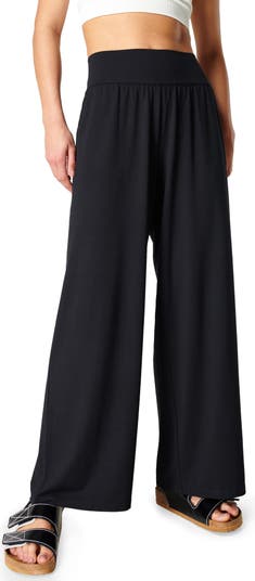 SweatyRocks Women's Casual Wide Leg High Waisted Button Down Straight Long Trousers  Pants Black Size M - $30 (25% Off Retail) New With Tags - From Tia