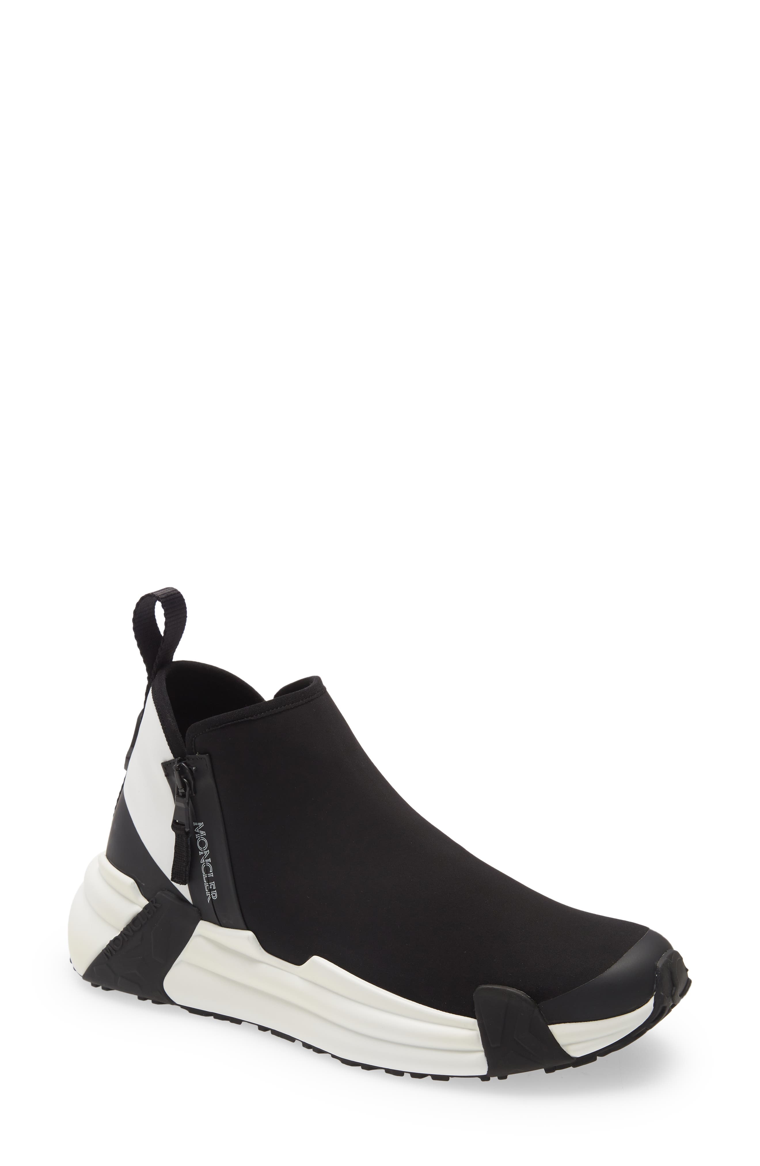 Moncler Women's Compassor Zip Low Top Sneakers - Black - Size 10