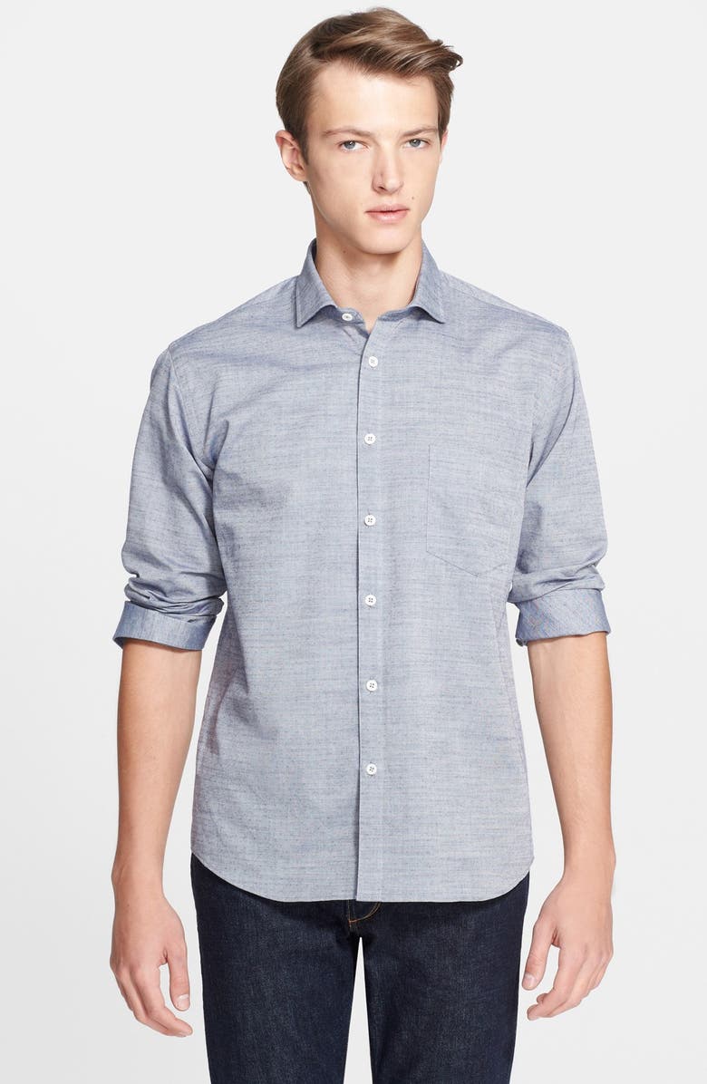 Billy Reid 'John T' Standard Fit Dot Woven Shirt | Nordstrom