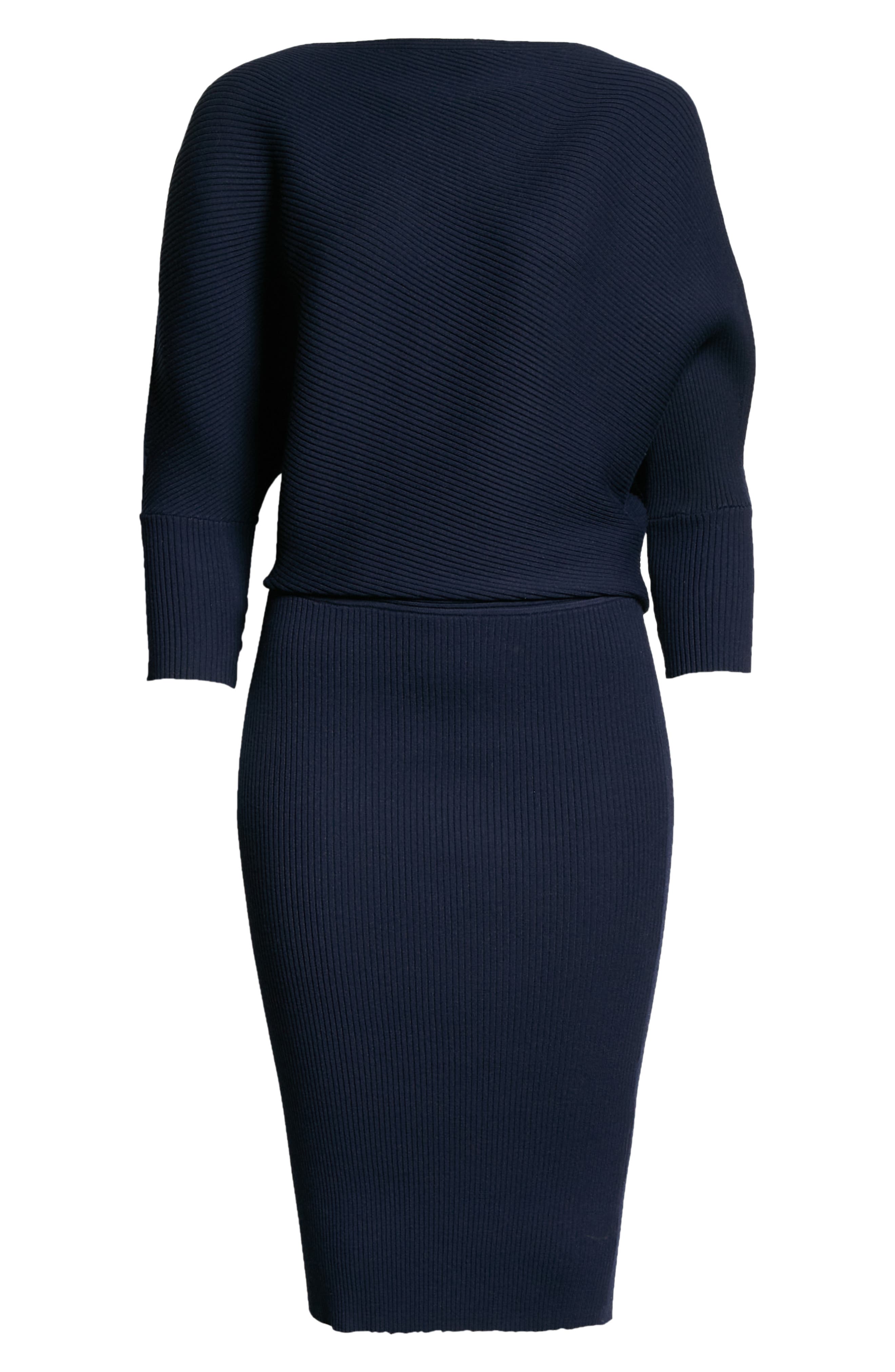 Reiss Penny Rib Split Sleeve Dress In 