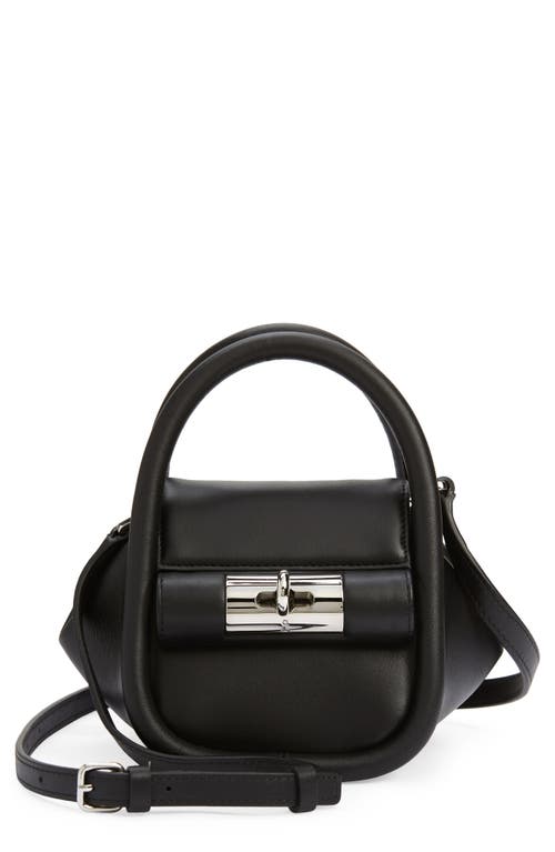 gu-de Mini Love Leather Top Handle Bag in Black