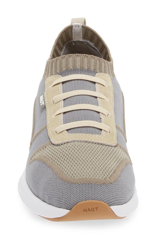 Shop Naot Adonis Slip-on Sneaker In Beige/grey Knit