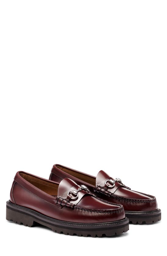 Shop G.h.bass Lincoln Weejun Lug Loafer In Wine