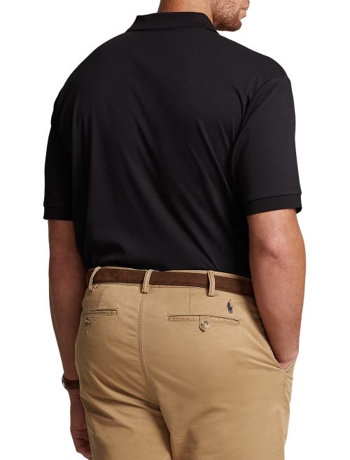 Polo Ralph Lauren Black Cotton Polo Shirt In Polo Black