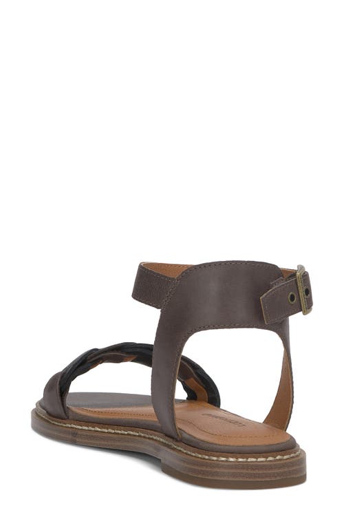 Shop Lucky Brand Kyndall Ankle Strap Sandal In Chocolate/black