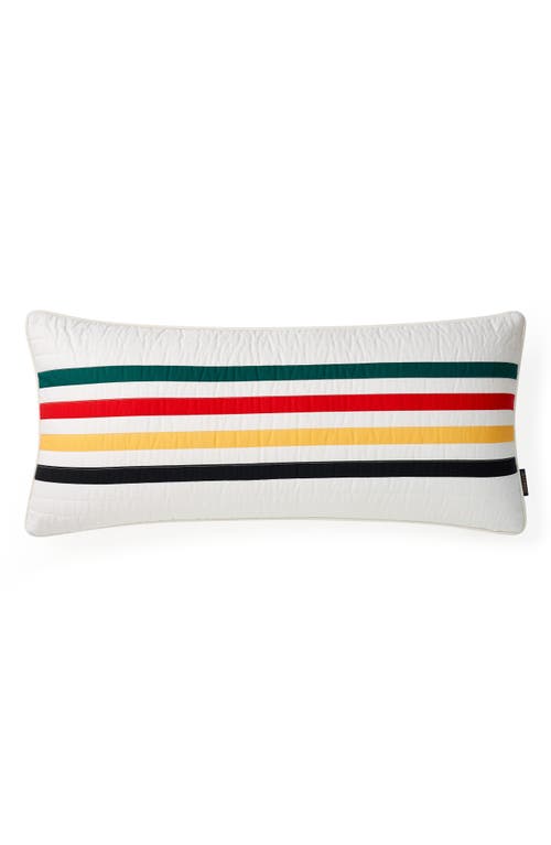 Pendleton Stripe Quilted Accent Pillow in Ivory Multi