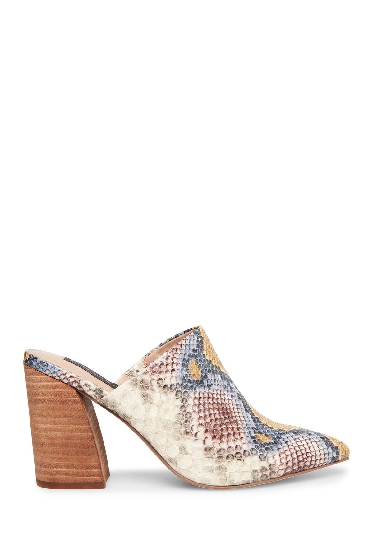 Steven By Steve Madden | Nox Embossed Snakeskin Block Heel Mule ...