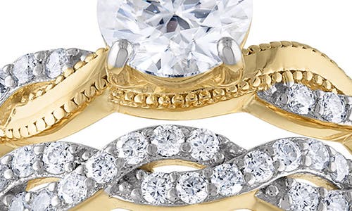 Fzn Lab Created Moissanite Ring In Yellow Gold