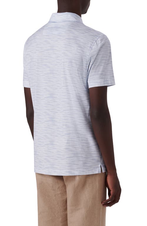 Shop Bugatchi Victor Ooohcotton® Striated Polo In White