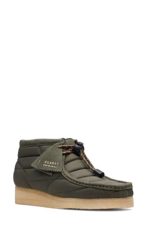 Clarks(r) Wallabee Quilted Boot in Khaki Quilted