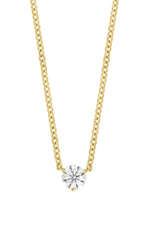 Shop Bony Levy Solitaire Diamond Pendant Necklace In 18k Yellow Gold