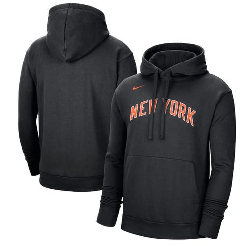 Men's Nike Black New York Knicks 2022/23 City Edition Essential Pullover Hoodie