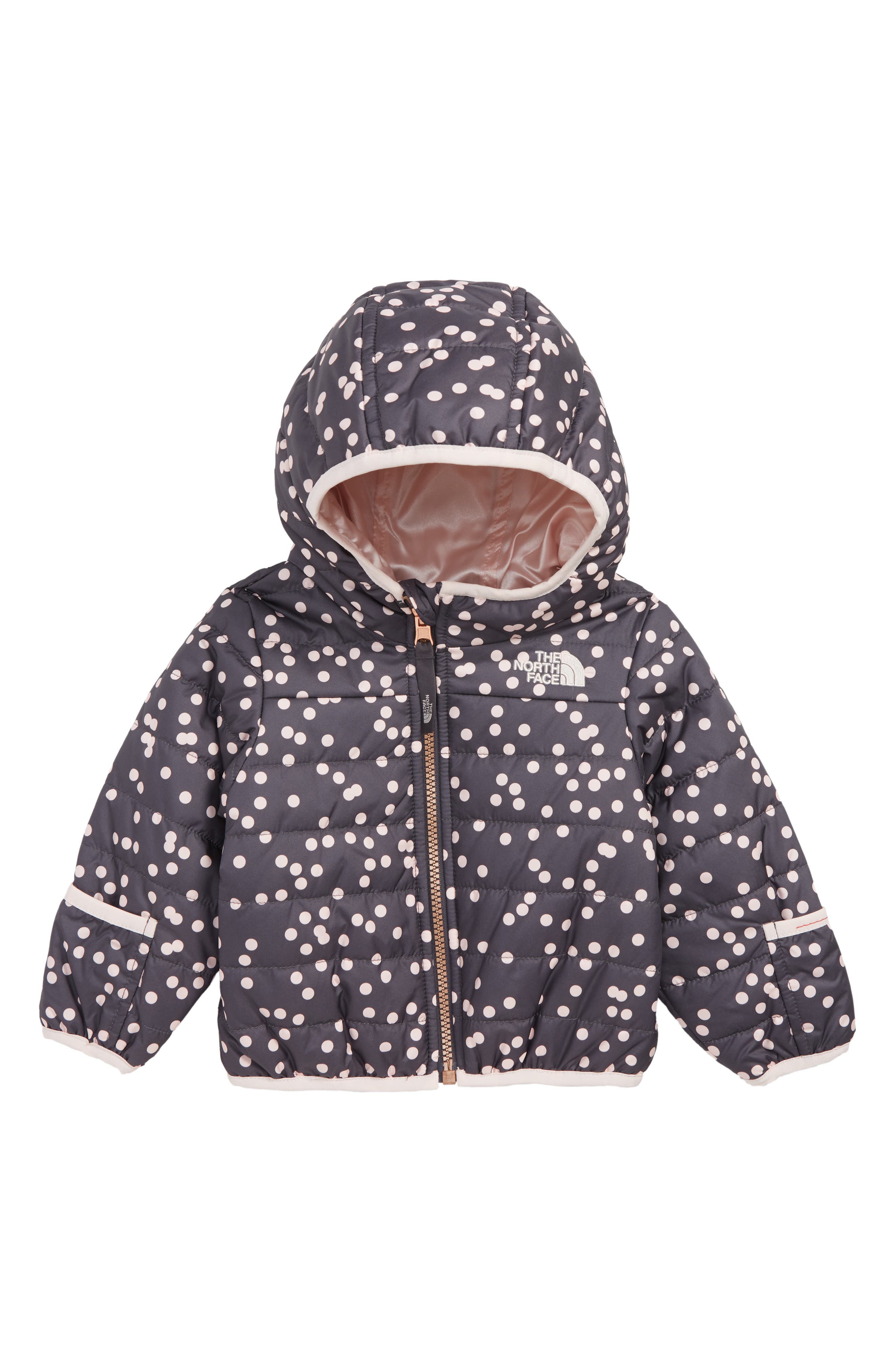 north face polka dot coat