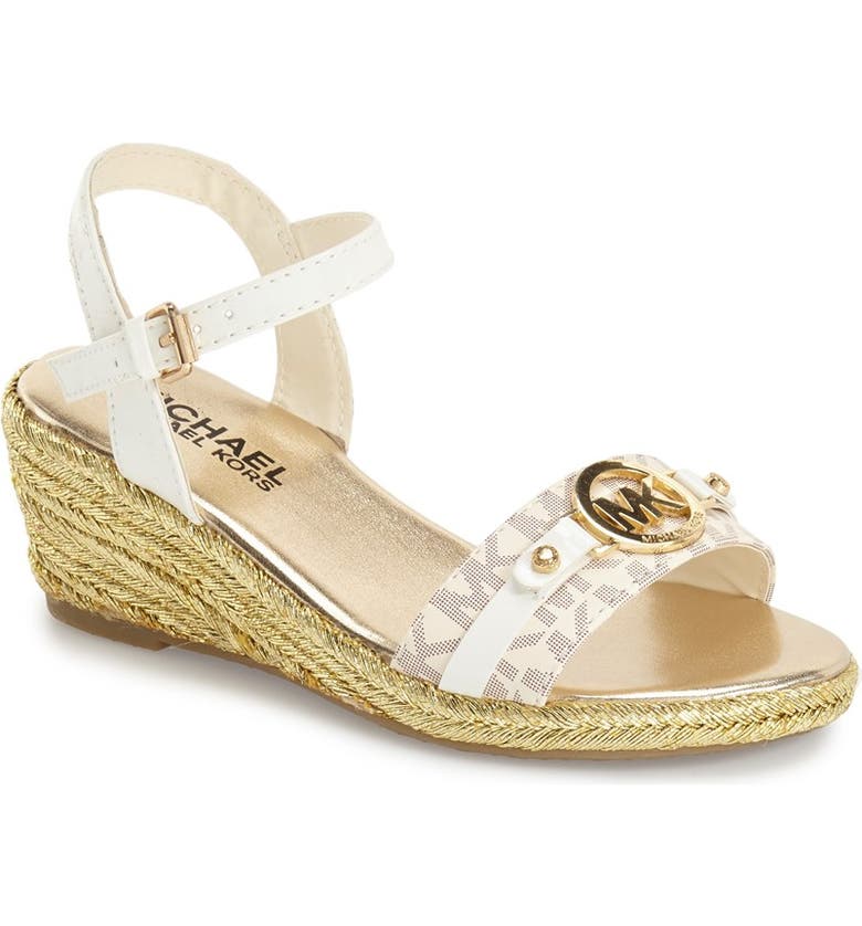 MICHAEL Michael Kors 'Cate Beth' Espadrille Wedge Sandal (Toddler, Little Kid & Big Kid) | Nordstrom