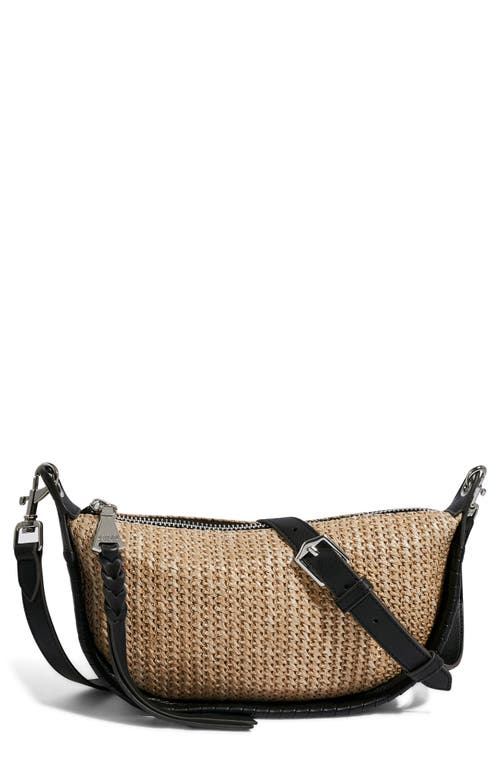 Aimee Kestenberg Casablanca Raffia Crossbody Bag in Black Raffia