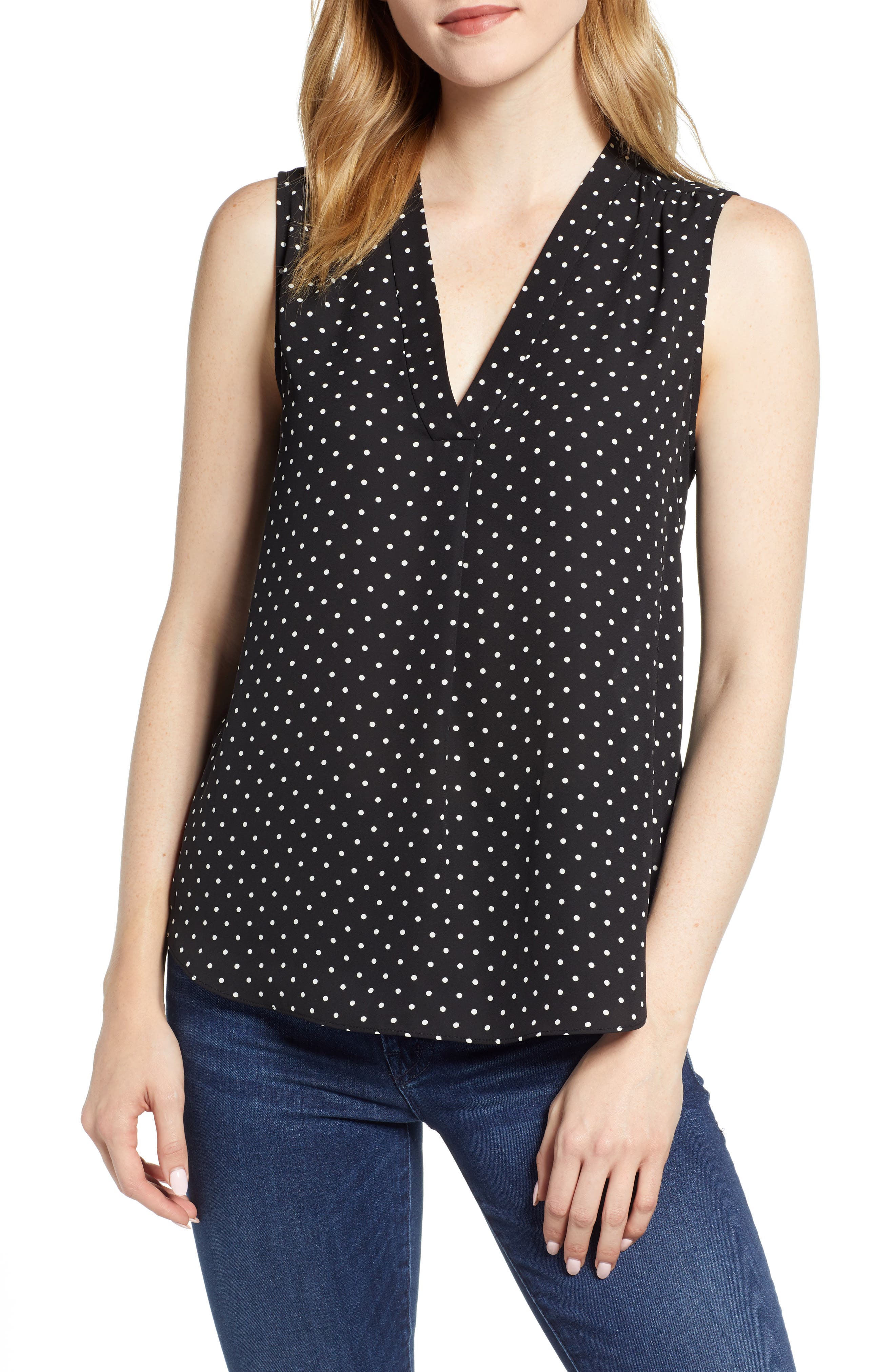 vince camuto sleeveless blouses