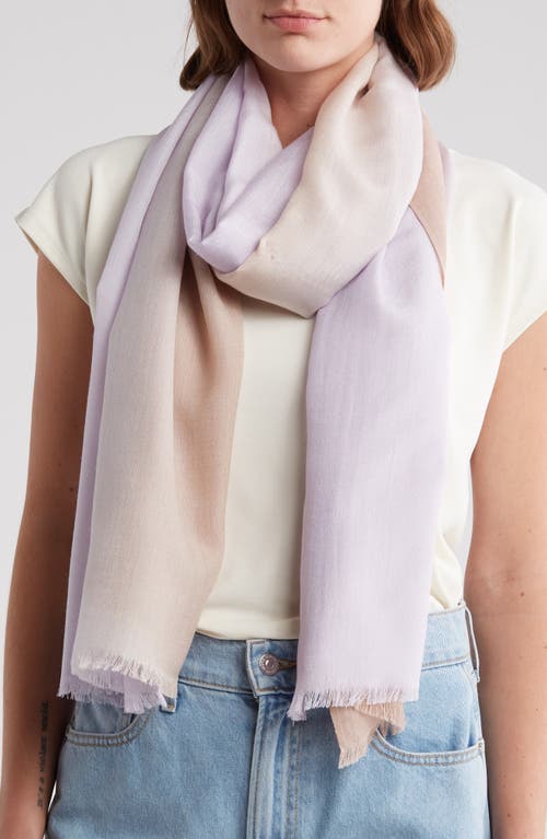 La Fiorentina Ombré Silk & Wool Scarf In Purple/brown
