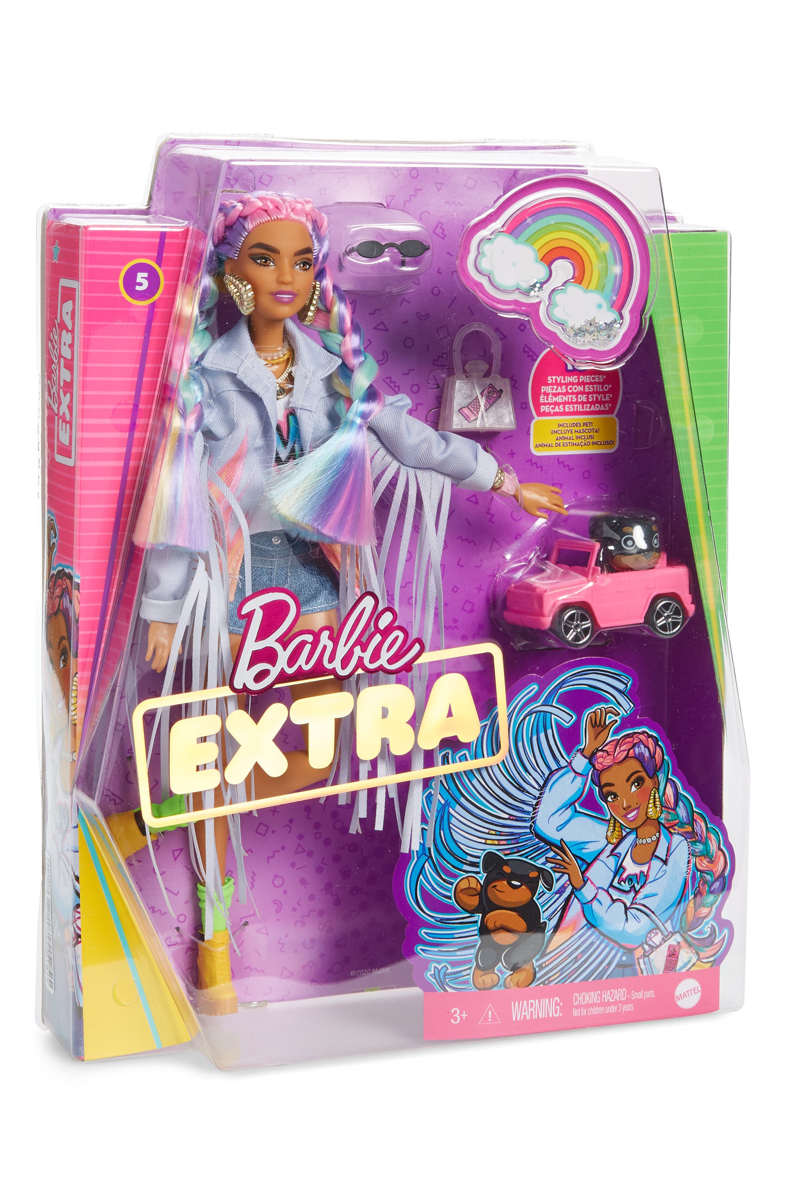 barbie extra doll rainbow braids
