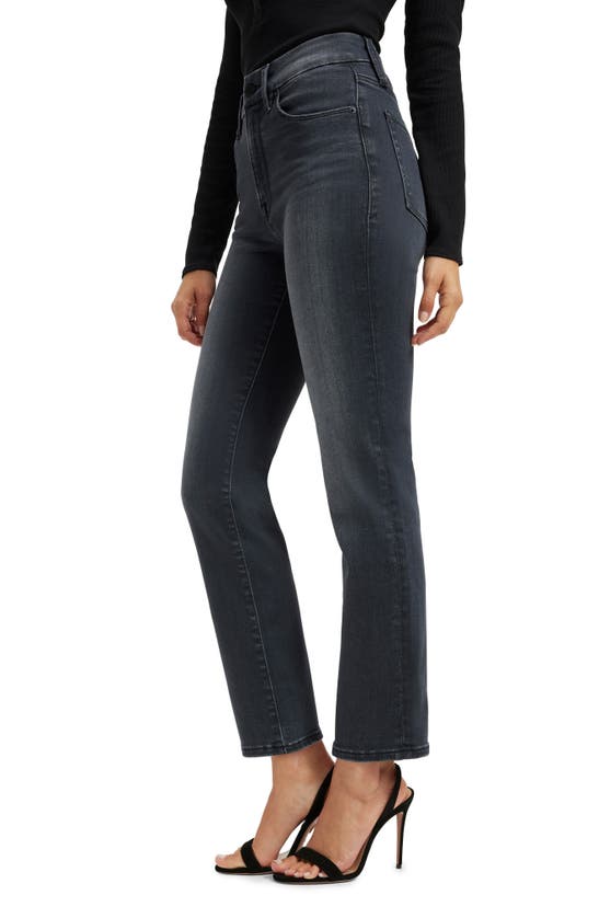 Good American Always Fits Good Straight High Waist Straight Leg Jeans In Black253