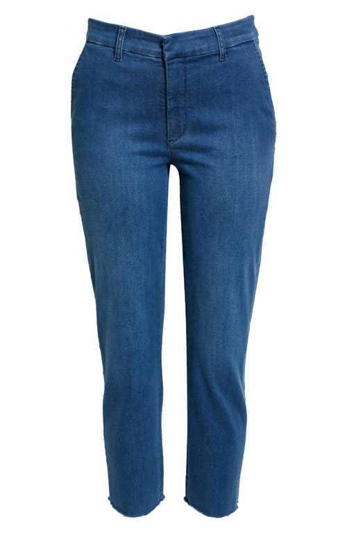 Frank & Eileen Wicklow Italian Denim Crop Chinos In Blue Denim Wash