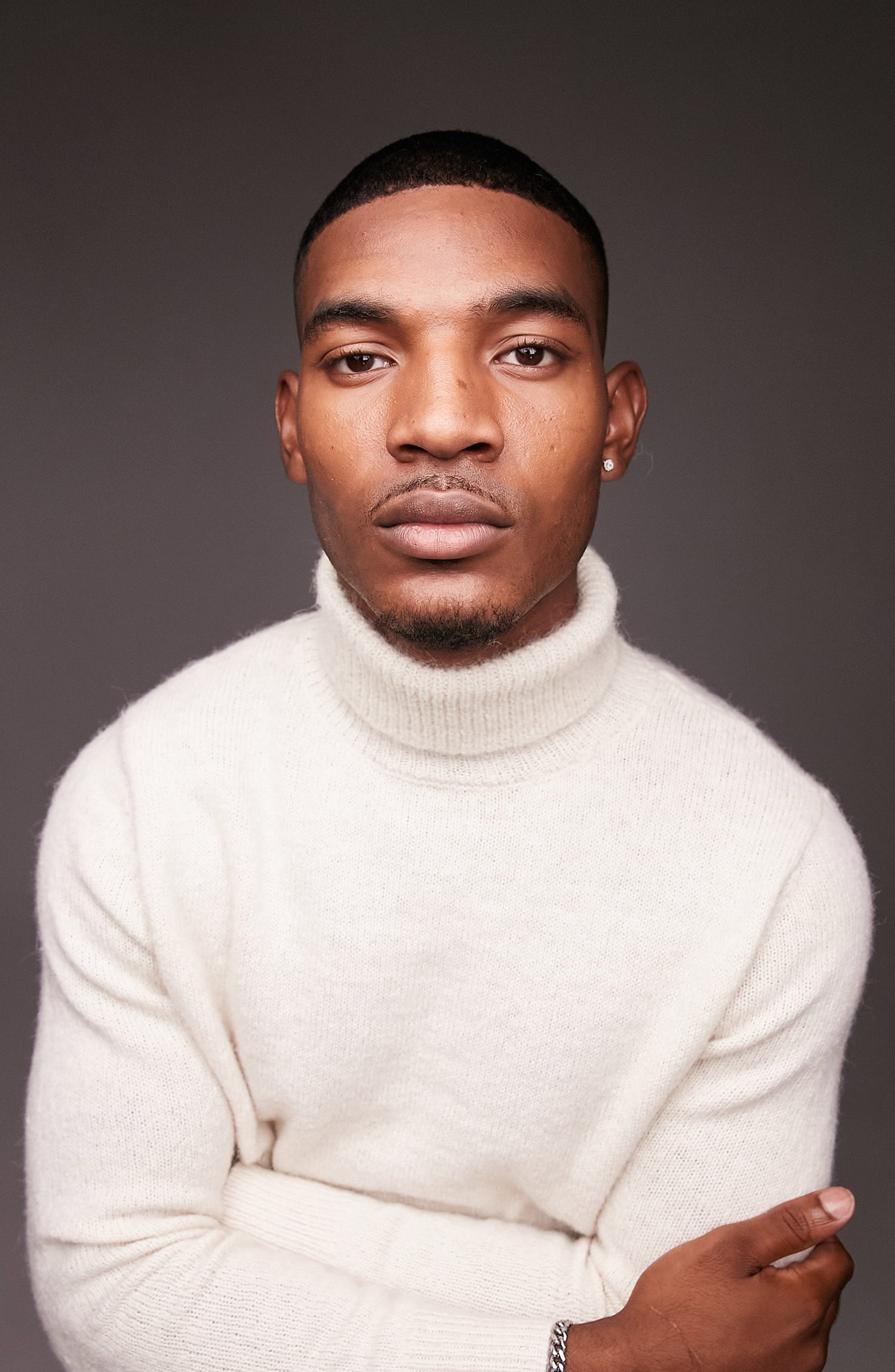 Topman Fluffy Rolled Neck Sweater 
