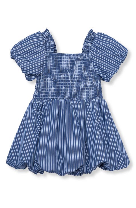 Stripe Puff Sleeve Bubble Dress (Baby)