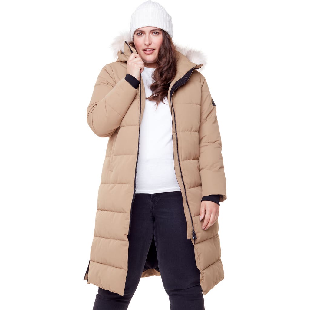 Alpine North Kluane Women's Vegan Down (recycled) Ultra Long Length Parka In Camel