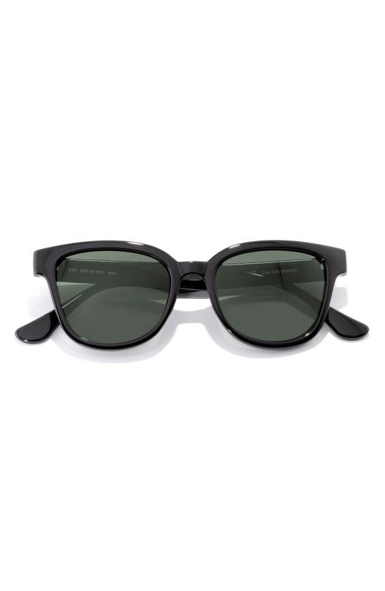 Sunski Miho 49mm Polarized Small Rectangular Sunglasses In Black Forest