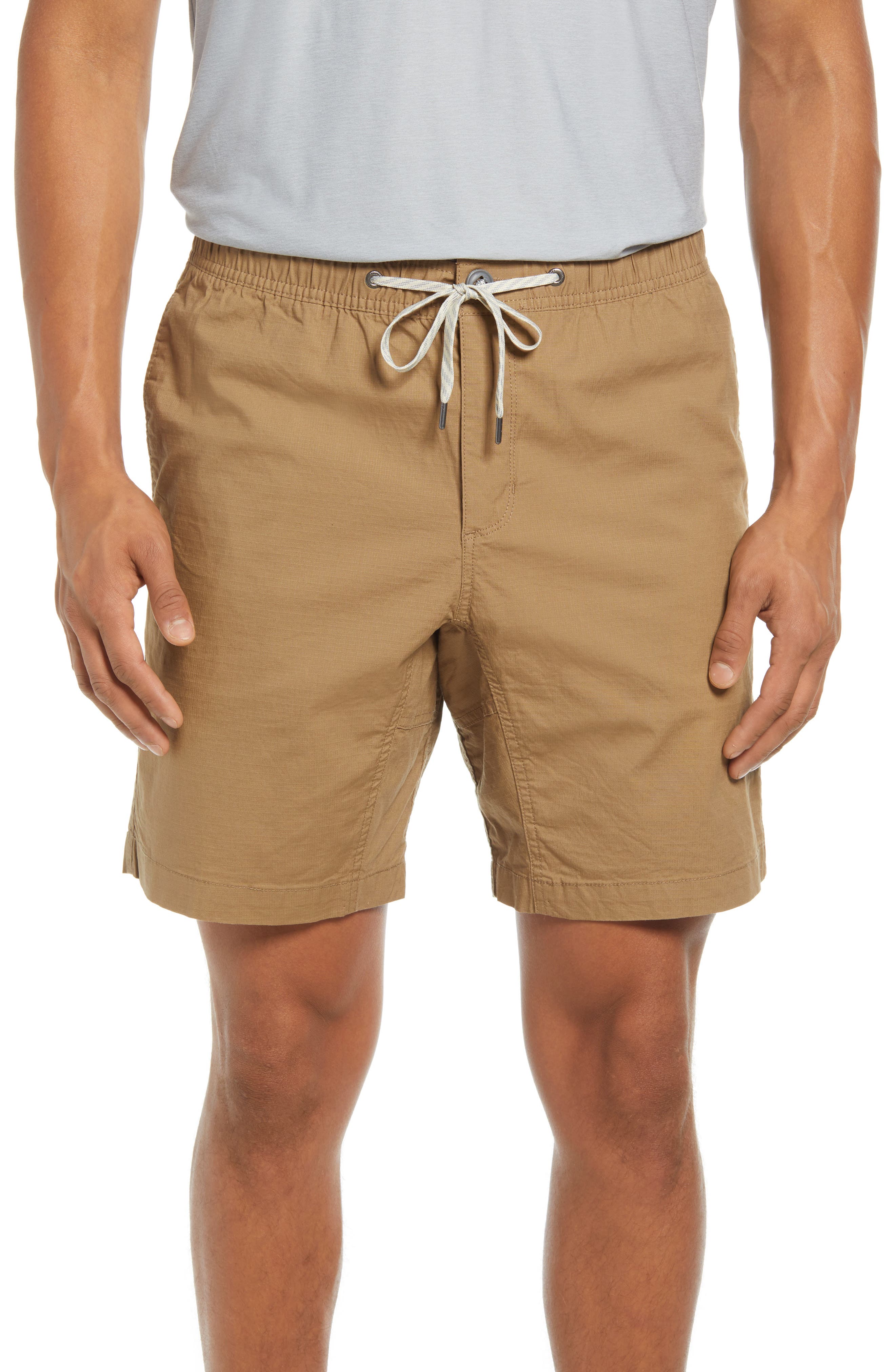 brown athletic shorts