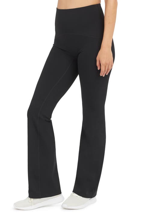 QWANG Women’s Black Flare Yoga Pants, Crossover High Waisted Casual Bootcut  Leggings