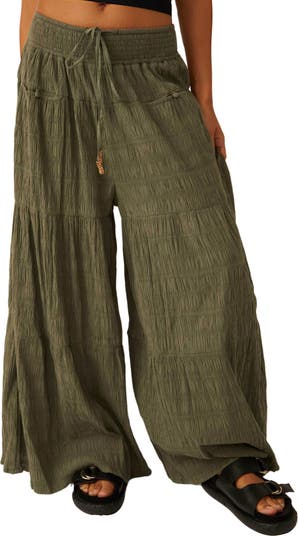 Free People extreme wide leg trousers in vintage tan
