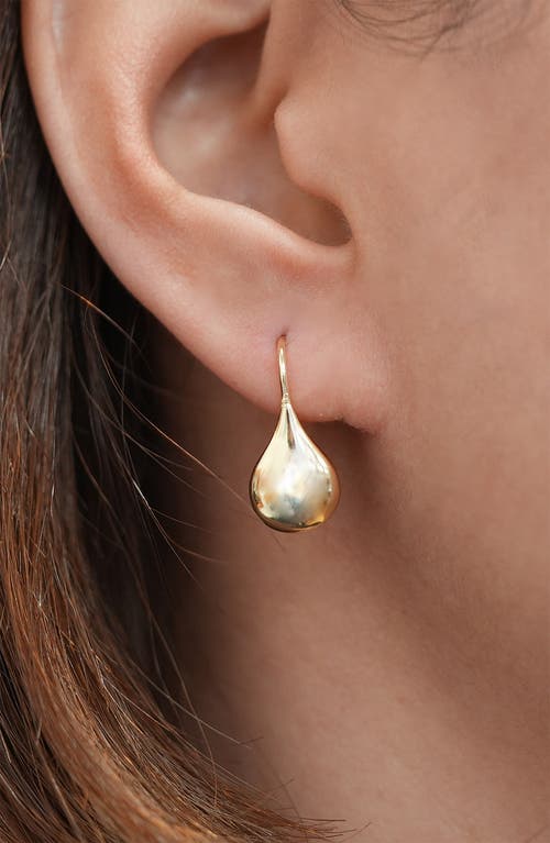Argento Vivo Sterling Silver Small Teardrop Earrings In Gold