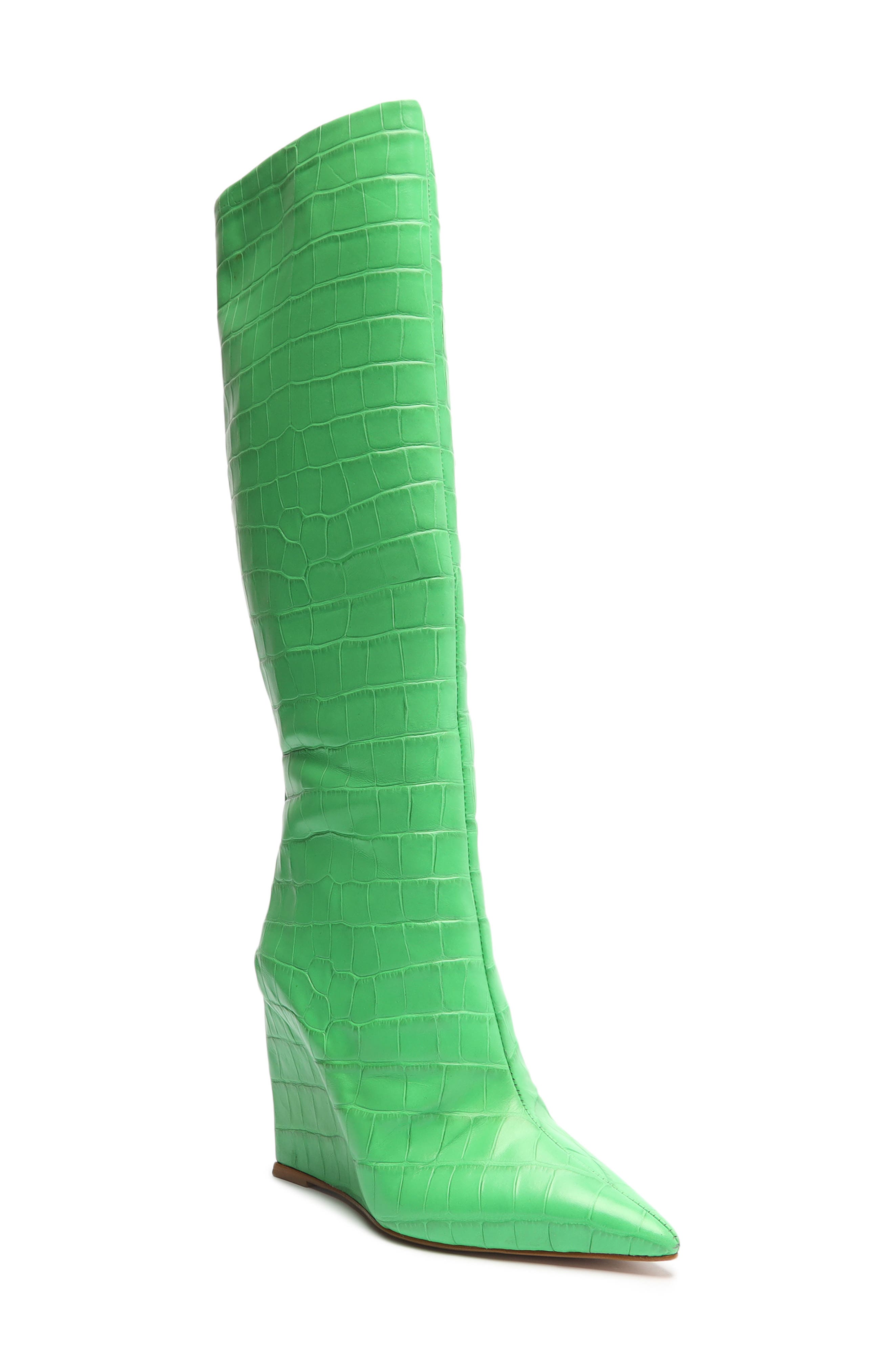 Schutz Women's Schutz S Helga Tall Boots Lux Strech Black MSRP $325 