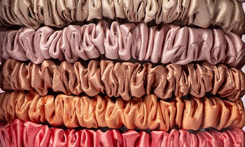 SLIP SLIP PURE SILK 10-PACK SKINNY SCRUNCHIES (NORDSTROM EXCLUSIVE) $65 VALUE