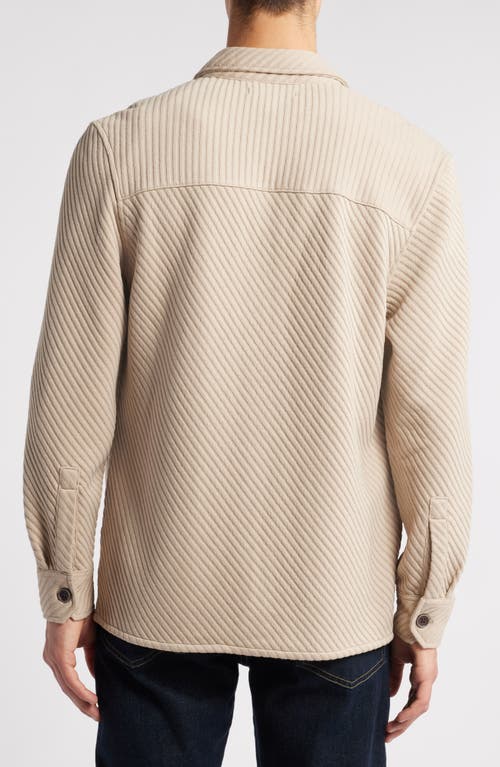Robert Barakett Hoffburg Jacquard Overshirt In Tan