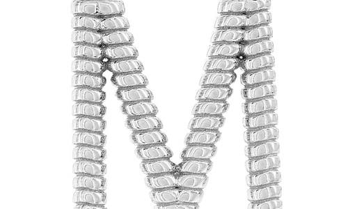 Simona Croissant Initial Pendant Necklace In Silver- M