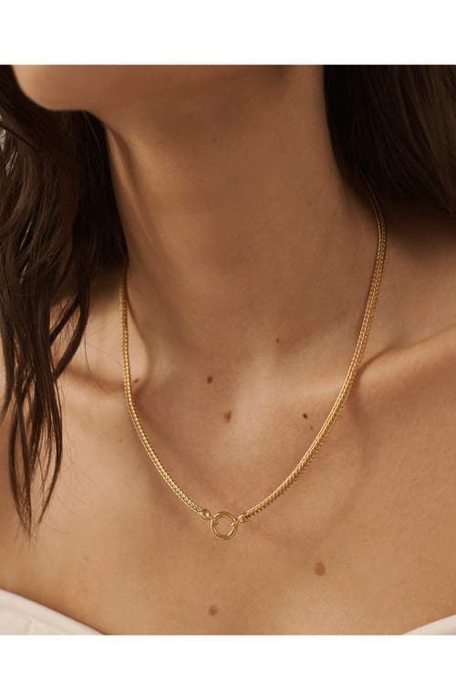 Shop Monica Vinader Juno Chain Necklace In 18ct Gold Vermeil/ss