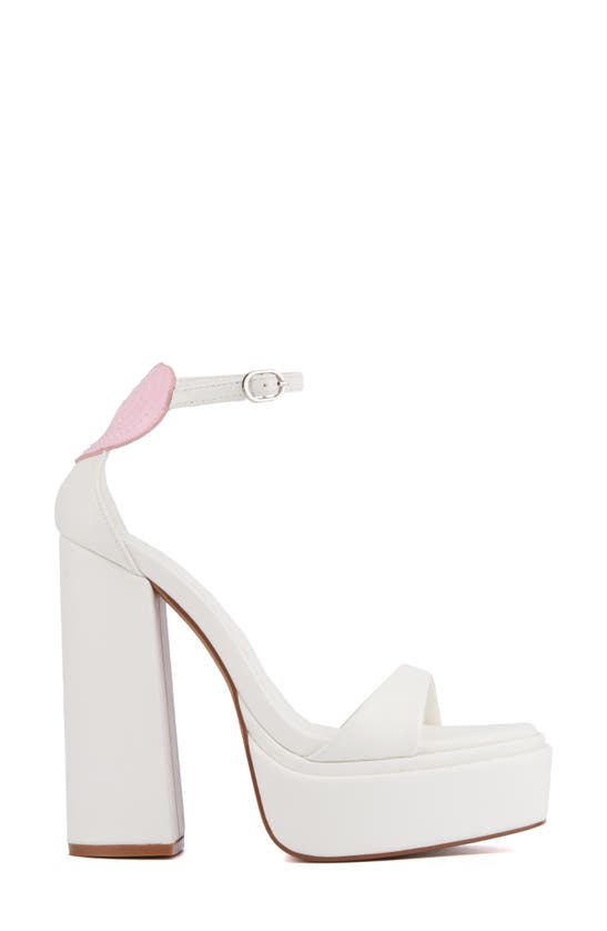 Shop Olivia Miller Amour Platform Sandal In White