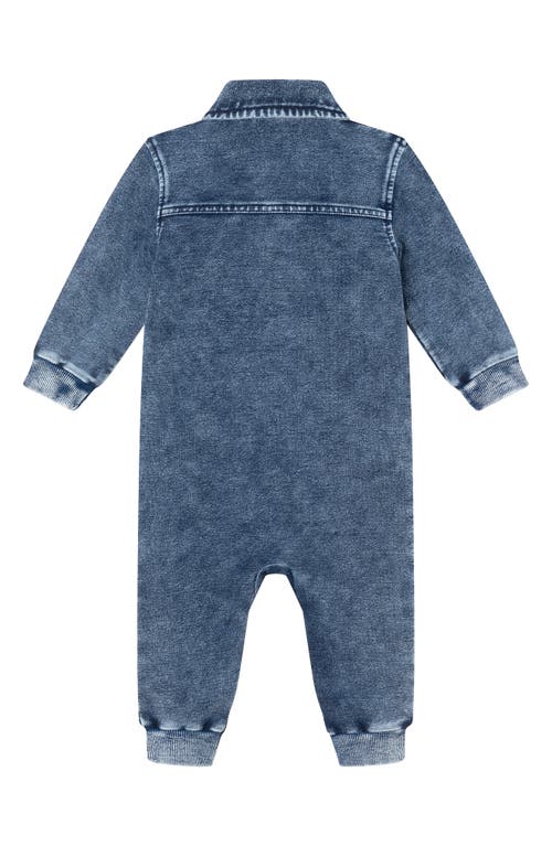 Andy & Evan Baby Boy's Knit Denim Shirt Romper In Bla