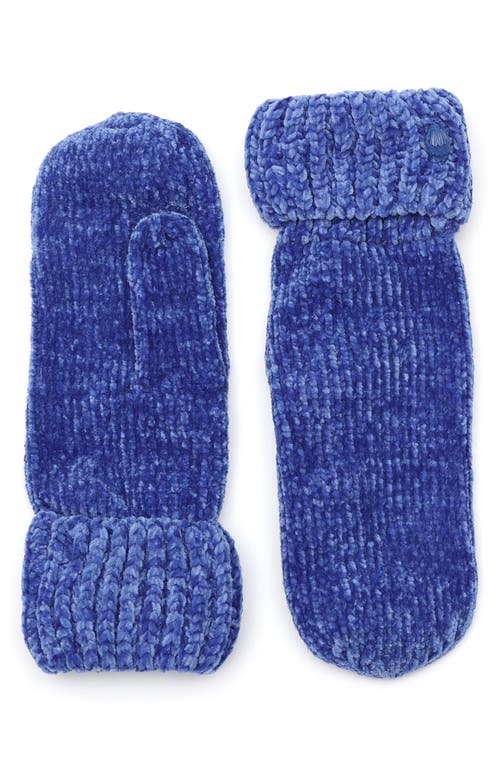 Chenille Mittens in Blue