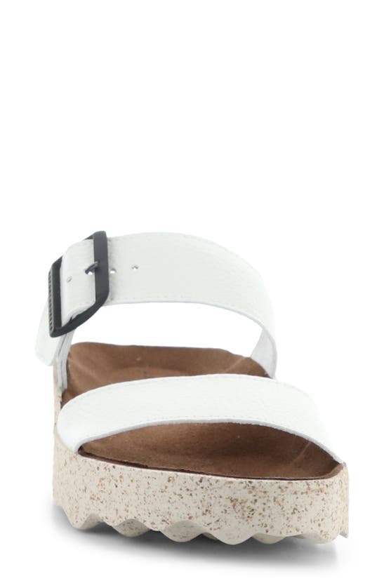 Shop Asportuguesas By Fly London Coly Platform Slide Sandal In White Eco Faux Leather
