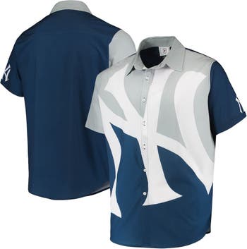 New York Yankees Big Logo Button-Up Shirt - Navy