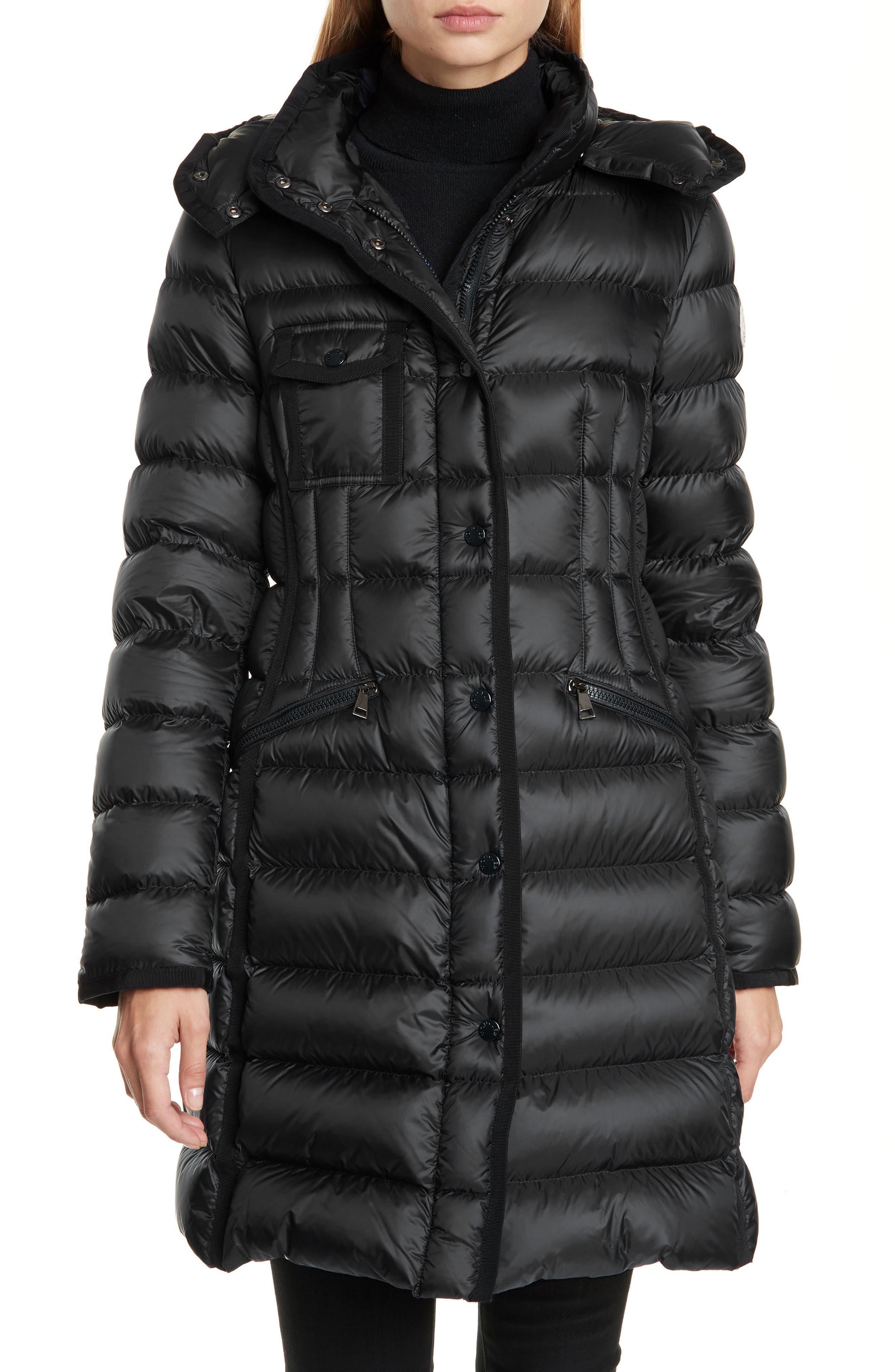 Moncler Hermine Grosgrain Trim Quilted 